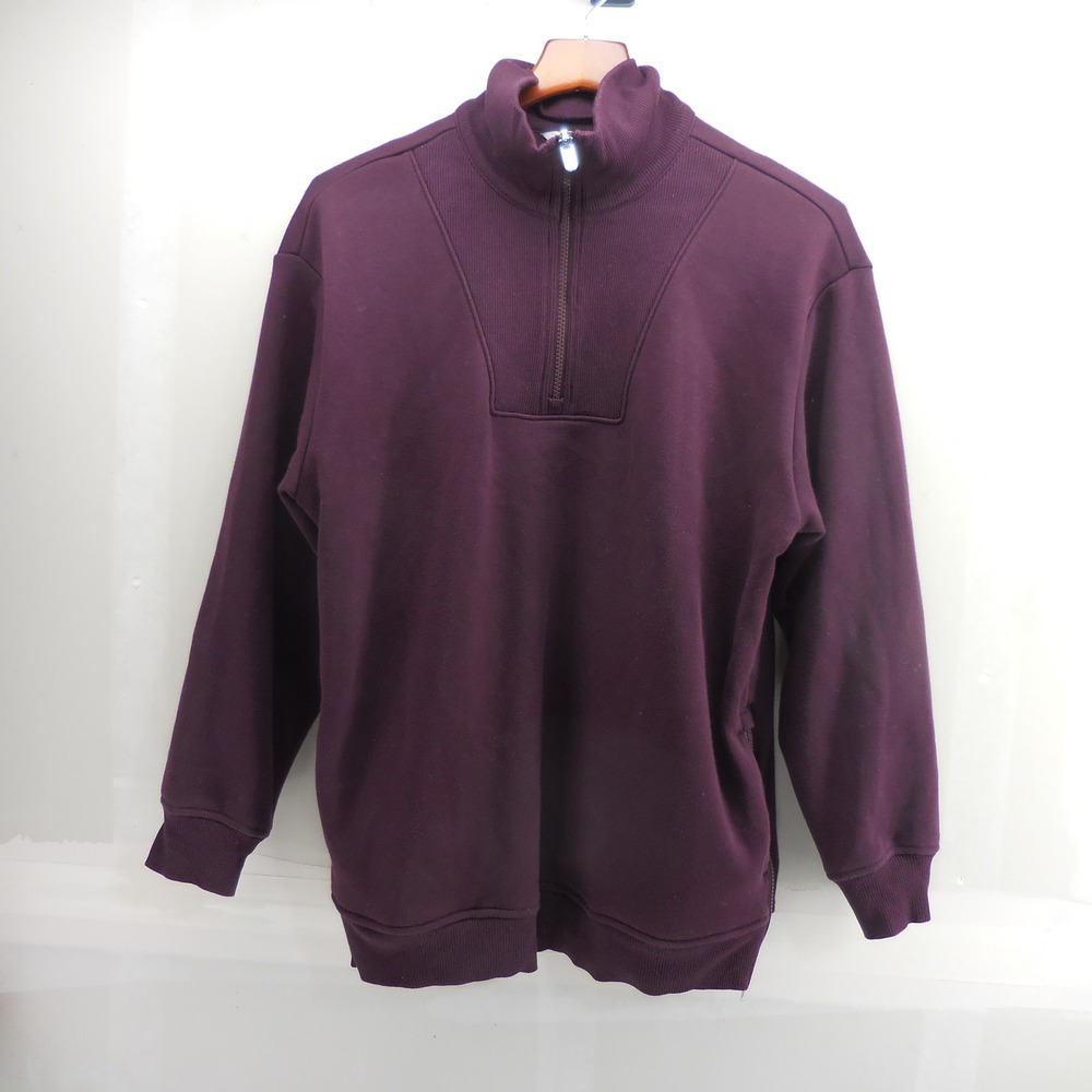Athleta Womens Purple Quarter Zip Fleece Pullover Sweatshirt Size M HO24 414875